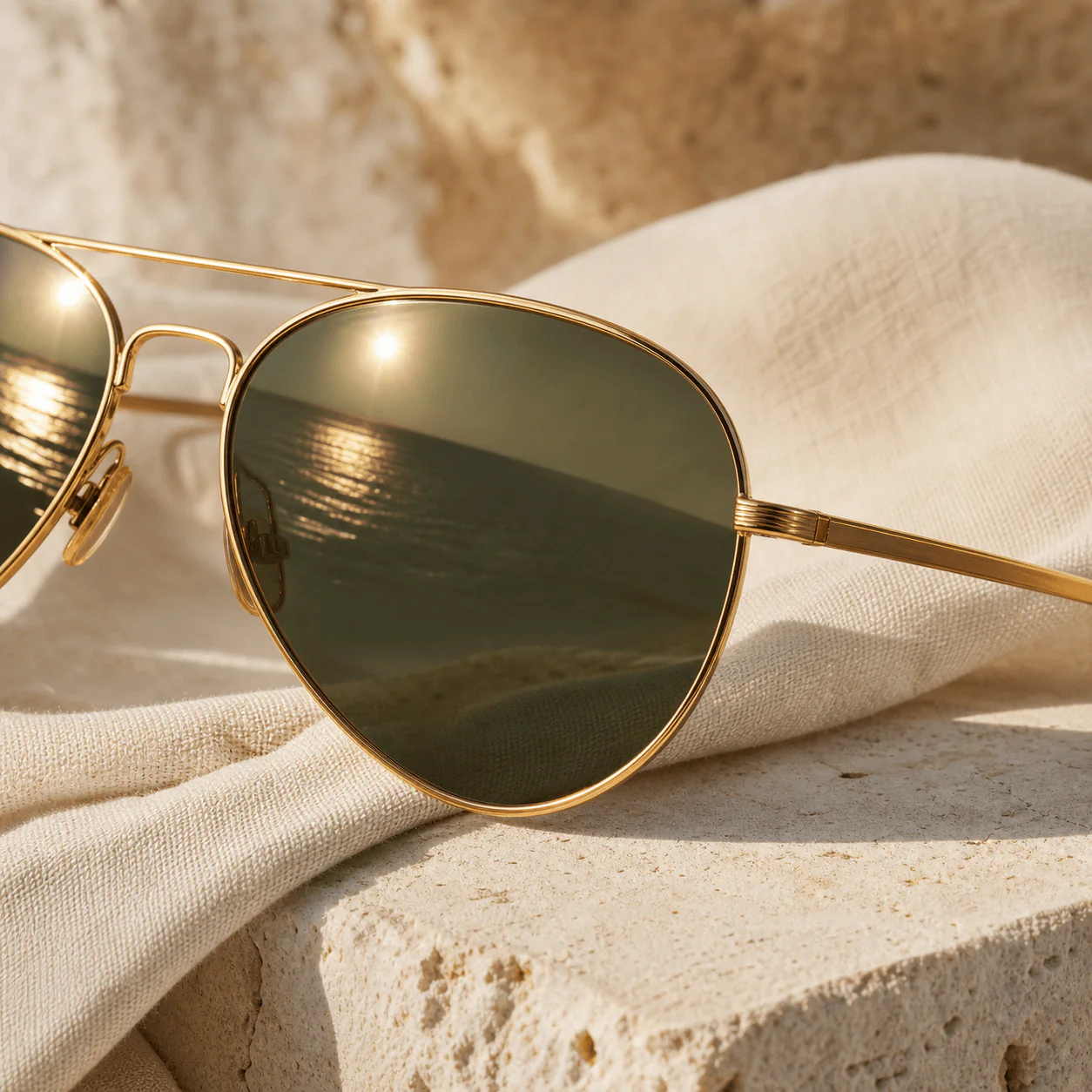 Ridge Aviator Sunglasses lifestyle view